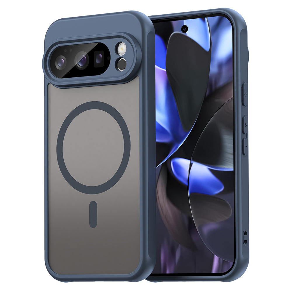 MagSafe Case for Google Pixel 10 Pro, Techsuit, HaloFrost II, Navy Blue