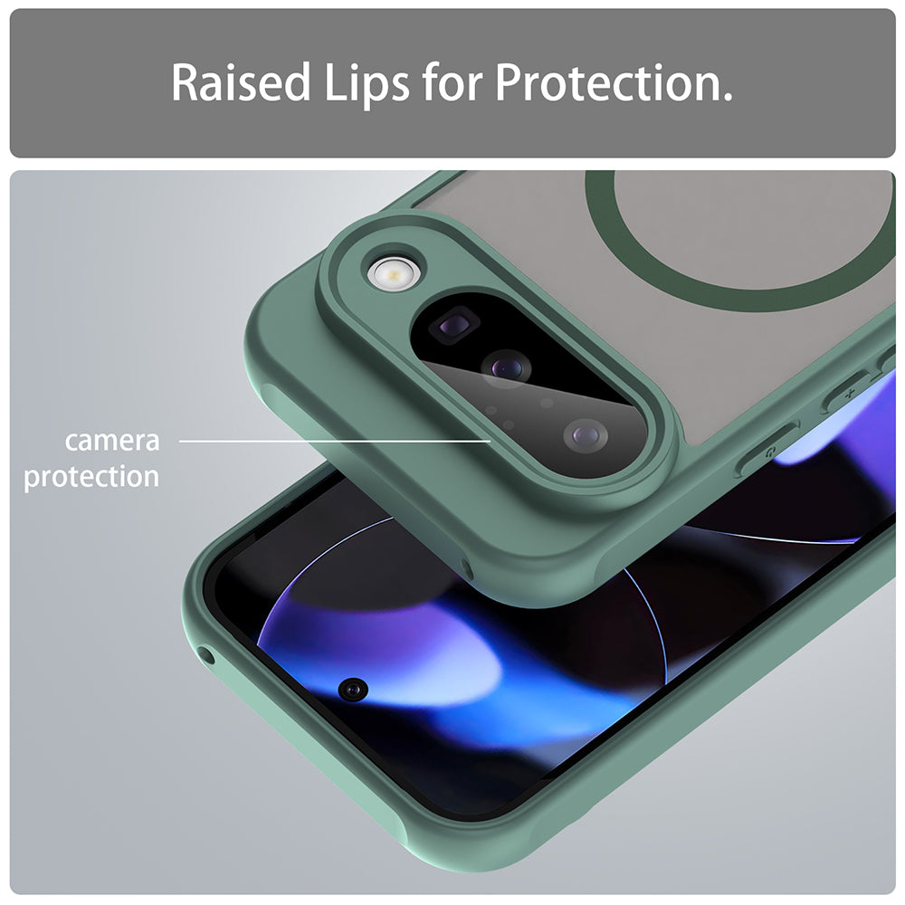MagSafe Case for Google Pixel 10 Pro, Techsuit, HaloFrost II, Green