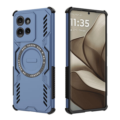 MagSafe Case for Motorola Edge 50, Techsuit, ArmorMag, Blue