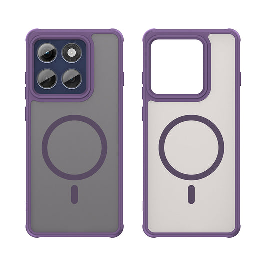 MagSafe Case for Motorola Edge 60 Pro, Techsuit, HaloFrost II Big Lens Hole, Purple