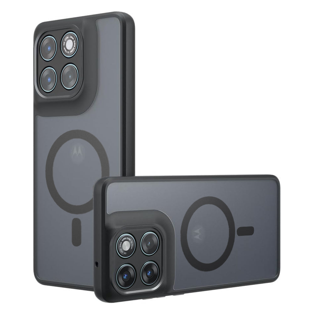 Θήκη MagSafe για Motorola Edge 70 Fusion, Techsuit, PureFrost, Μαύρο Σατινέ