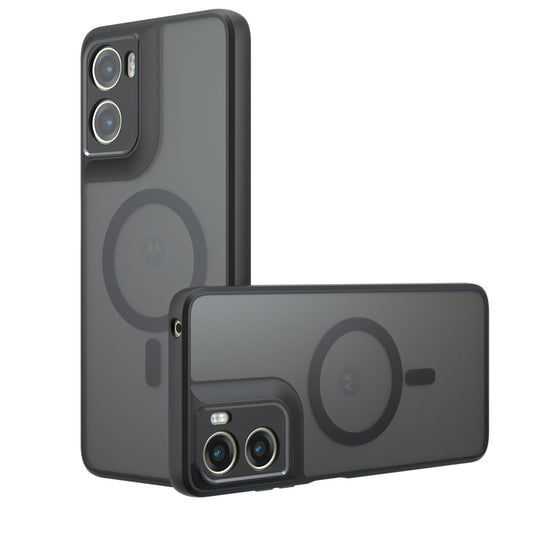 Θήκη MagSafe για Motorola Moto G06, Techsuit, PureFrost, Μαύρη Σατέν