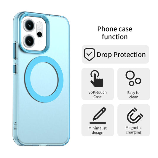 MagSafe Case for Oppo Reno14, Techsuit, CandyCase, Blue