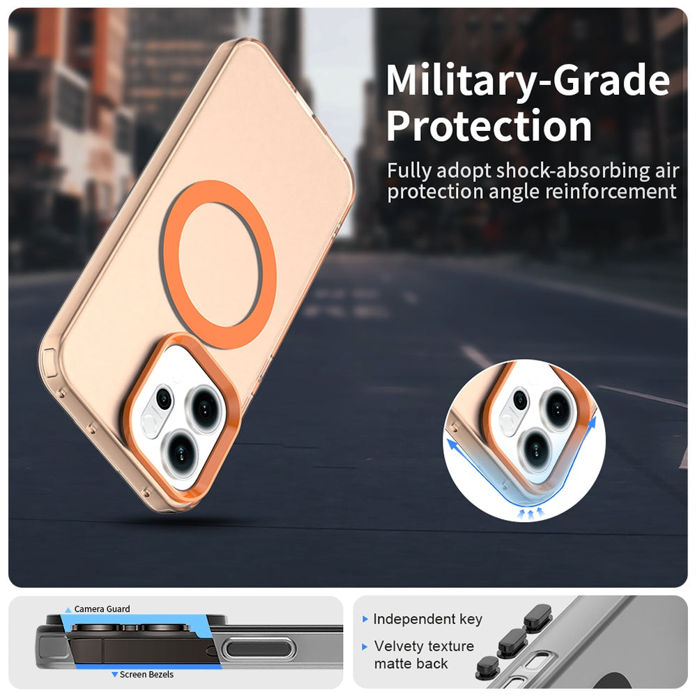 MagSafe Case for Oppo Reno16 F / Reno16 FS, Techsuit, CandyCase, Orange