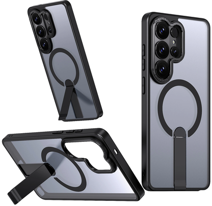 MagSafe Case for Samsung Galaxy S26 S942, Hybrid Armor, X with Stand, Black