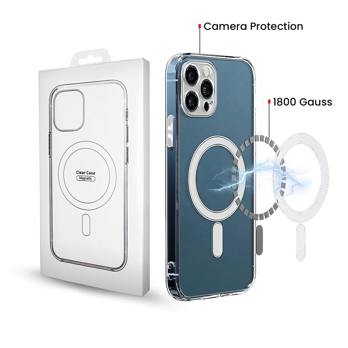 MagSafe Case for Samsung Galaxy S26 Plus S947, OEM, 1800 Gauss, Transparent