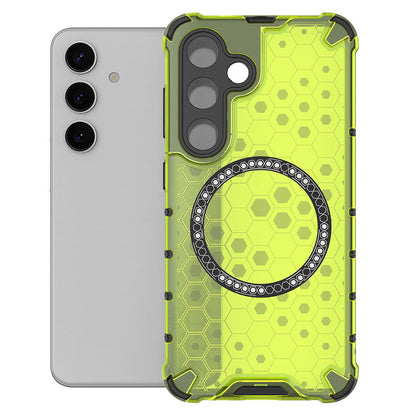 Θήκη MagSafe για Samsung Galaxy S25 S931, Techsuit, HoneyComb Shield, Πράσινο