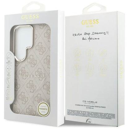 Θήκη MagSafe για Samsung Galaxy S26 Ultra S948, Guess, 4G Embossed Ring, Ροζ
