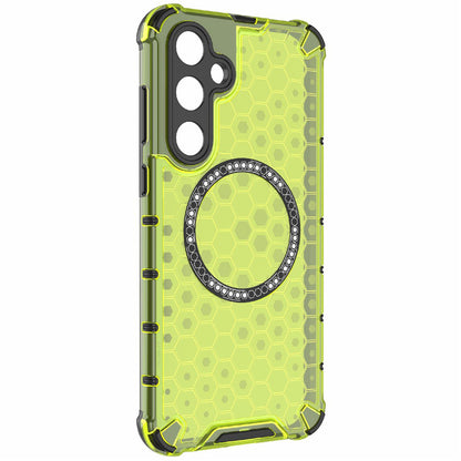 Θήκη MagSafe για Samsung Galaxy S25 S931, Techsuit, HoneyComb Shield, Πράσινο
