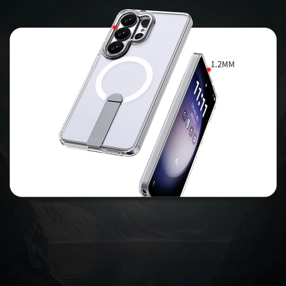 MagSafe Case for Samsung Galaxy S26 Ultra S948, Hybrid Armor, X with Stand, Transparent