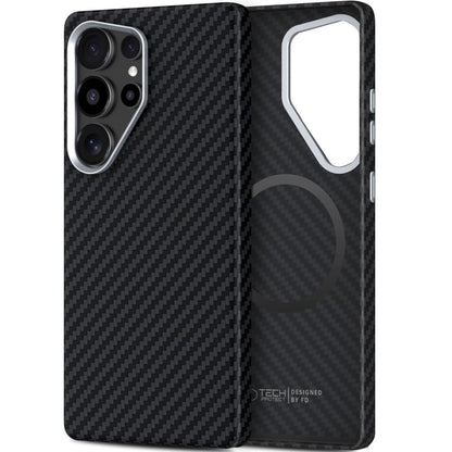 MagSafe Case for Samsung Galaxy S25 Ultra S938, Tech-Protect, Ion Carbon, Black