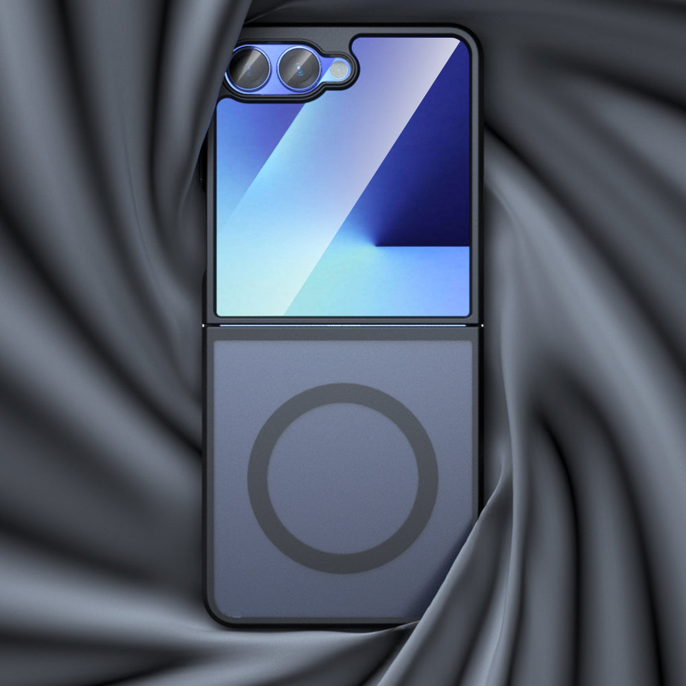 Θήκη MagSafe για Samsung Galaxy Z Flip7 F766, Techsuit, PureFrost, Μαύρο Σατινέ