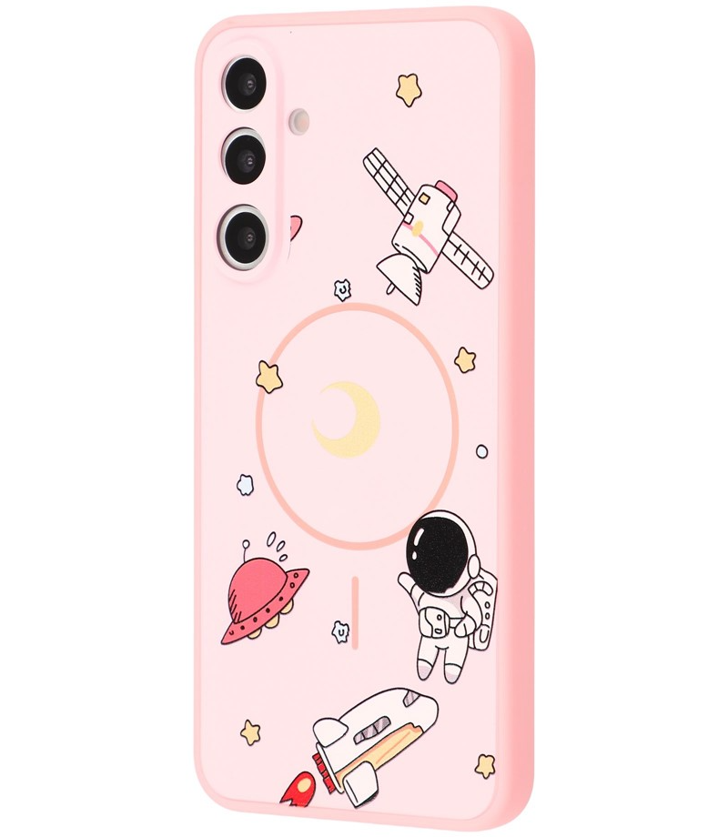 MagSafe Case for Samsung Galaxy S26 Ultra S948, OEM, Cartoon Astronaut, Pink