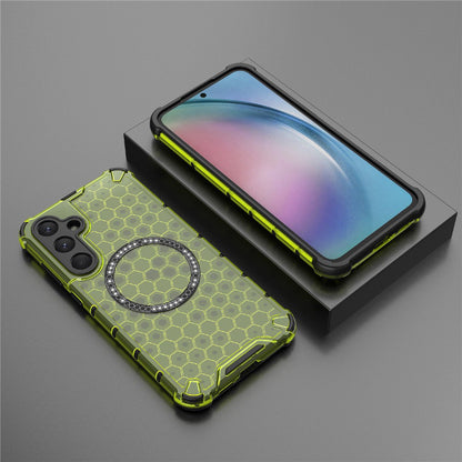 Θήκη MagSafe για Samsung Galaxy S25 S931, Techsuit, HoneyComb Shield, Πράσινο