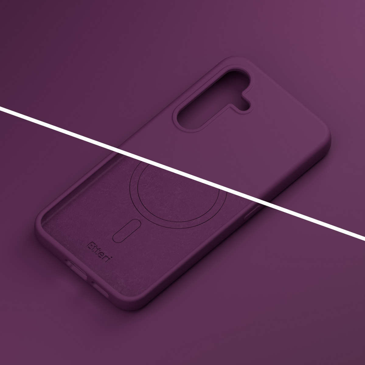 MagSafe Case for Samsung Galaxy S26 S942, Etteri, Silicone Mag, Burgundy