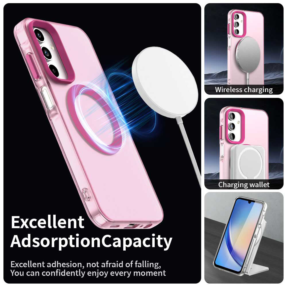 MagSafe Case for Samsung Galaxy A15 5G A156 / A15 A155, Techsuit, CandyCase, Pink