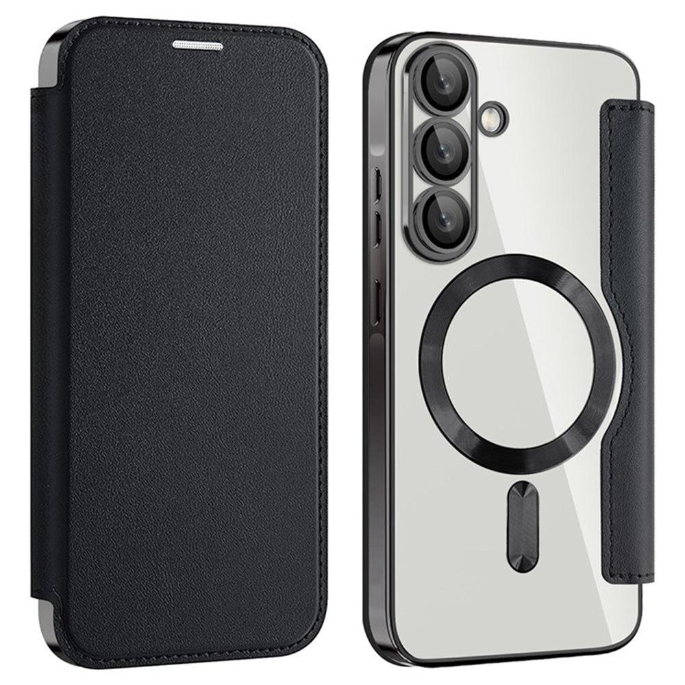MagSafe Case for Samsung Galaxy A36 A366, Techsuit, SmartMag Book, Black