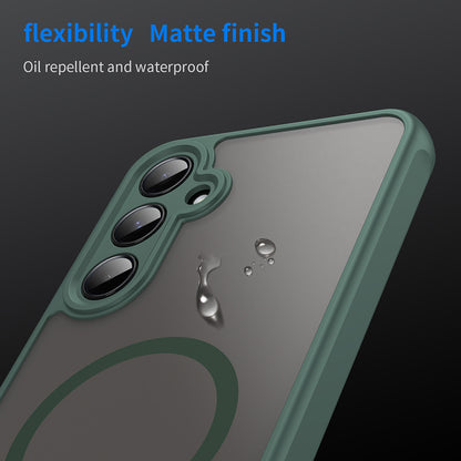MagSafe Case for Samsung Galaxy A55 5G A556, Techsuit, HaloFrost II, Green