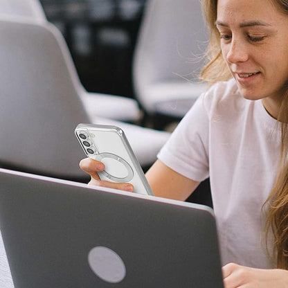 Θήκη MagSafe για Samsung Galaxy S22+ 5G S906, Techsuit, Luxury Crystal, Σκούρο Πράσινο