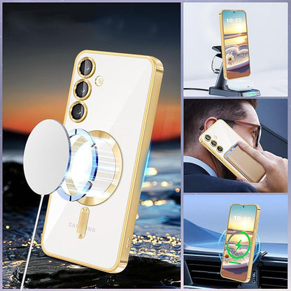 MagSafe Case for Samsung Galaxy S23+ S916, Techsuit, Luxury Crystal, Dark Blue