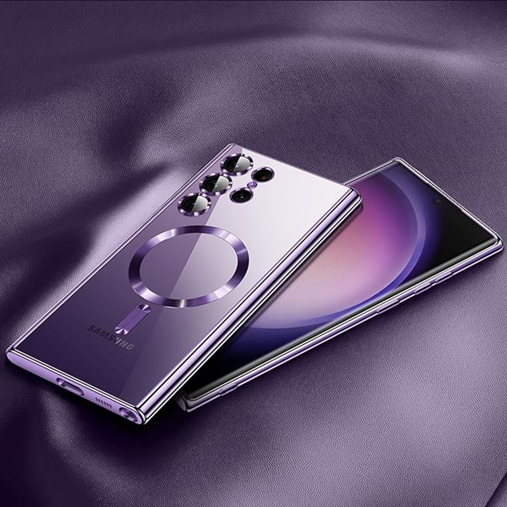 Θήκη MagSafe για Samsung Galaxy S23 Ultra S918, Techsuit, Luxury Crystal, Σκούρο Πράσινο