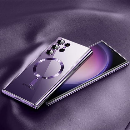 Θήκη MagSafe για Samsung Galaxy S23 Ultra S918, Techsuit, Luxury Crystal, Σκούρο Πράσινο