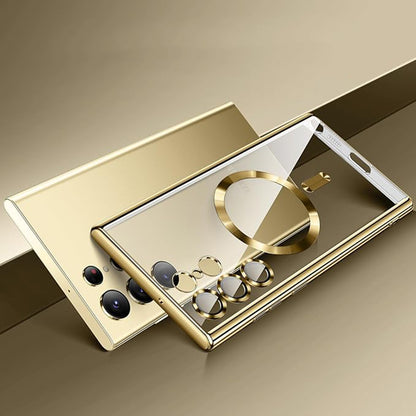 Θήκη MagSafe για Samsung Galaxy S23 Ultra S918, Techsuit, Luxury Crystal, Σκούρο Πράσινο