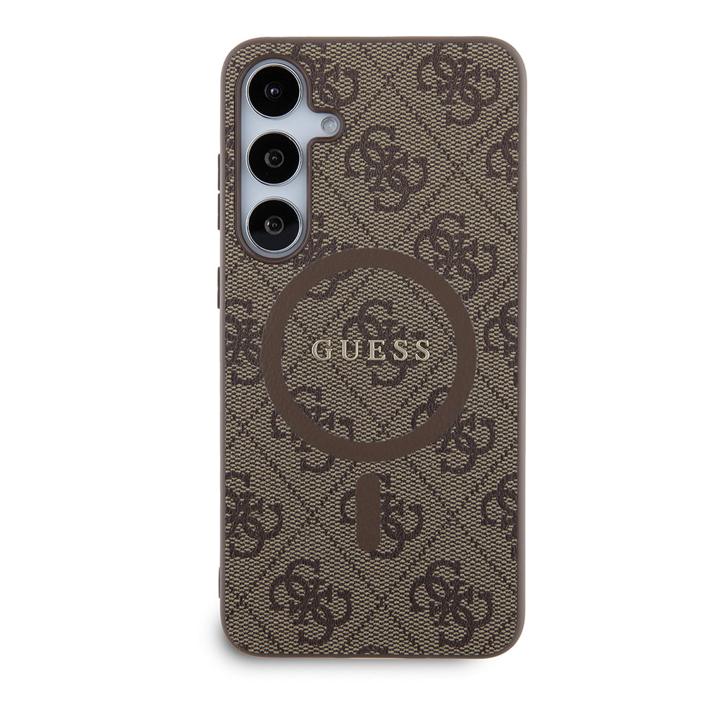 Θήκη MagSafe για Samsung Galaxy S24+ S926, Guess, 4G Collection, Καφέ