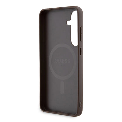 Θήκη MagSafe για Samsung Galaxy S24+ S926, Guess, 4G Collection, Καφέ