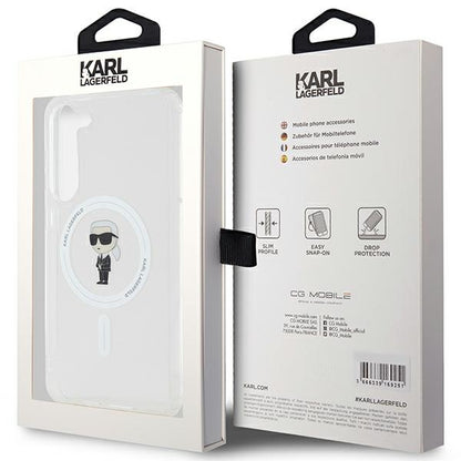 MagSafe Case for Samsung Galaxy S24+ S926, Karl Lagerfeld, IML Ikonik Karl, Transparent