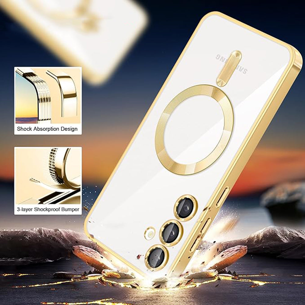 MagSafe Case for Samsung Galaxy S24 S921, Techsuit, Luxury Crystal, Light Purple