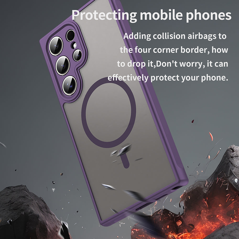 MagSafe Case for Samsung Galaxy S24 Ultra S928, Techsuit, HaloFrost II, Purple