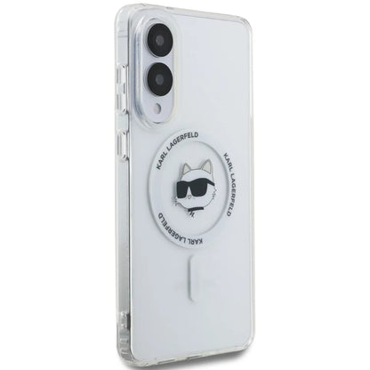 MagSafe Case for Samsung Galaxy S25 Edge S937, Karl Lagerfeld, IML Choupette's Head, White