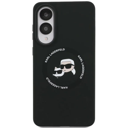Θήκη MagSafe για Samsung Galaxy S25 Edge S937, Karl Lagerfeld, Silicone Double Heads, Μαύρη