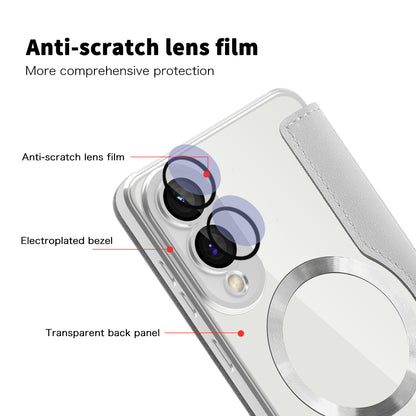 Θήκη MagSafe για Samsung Galaxy S25 Edge S937, Techsuit, SmartMag Book, Γκρι