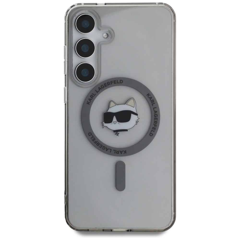 Θήκη MagSafe για Samsung Galaxy S25+ S936, Karl Lagerfeld, IML Choupette's Head, Μαύρη