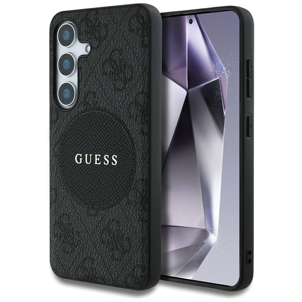 Θήκη MagSafe για Samsung Galaxy S25 S931, Guess, 4G Circle Classic Logo, Μαύρη