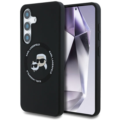 MagSafe Case for Samsung Galaxy S25 S931, Karl Lagerfeld, Silicone Double Heads, Black