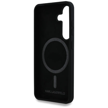 MagSafe Case for Samsung Galaxy S25 S931, Karl Lagerfeld, Silicone Double Heads, Black