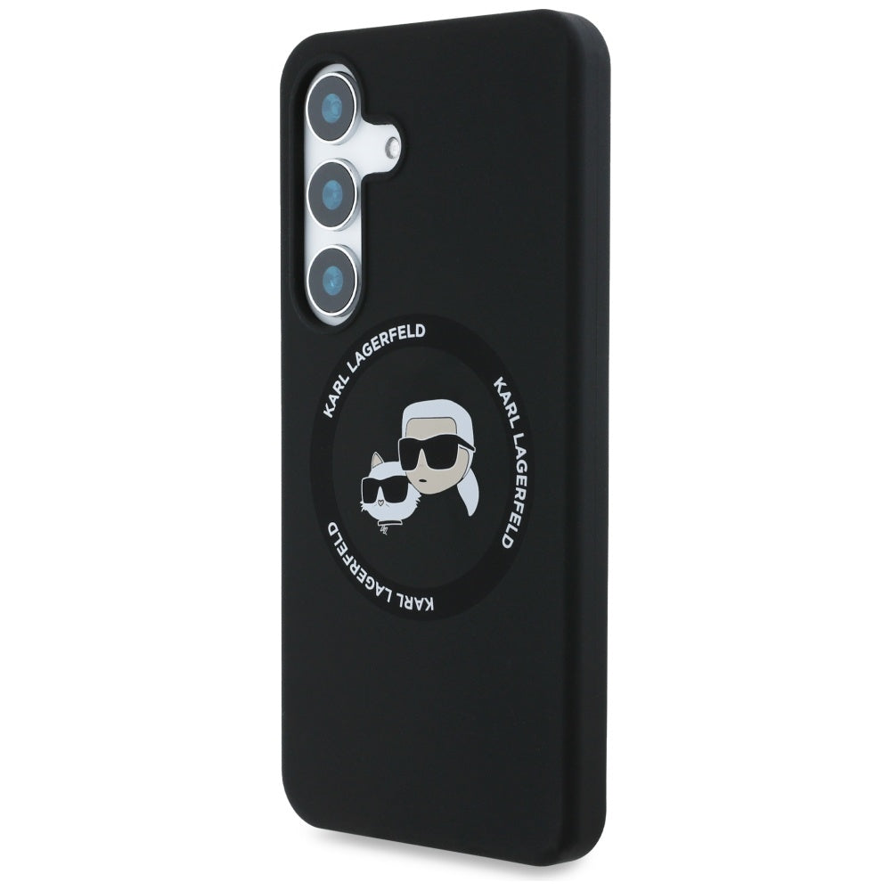 MagSafe Case for Samsung Galaxy S25 S931, Karl Lagerfeld, Silicone Double Heads, Black