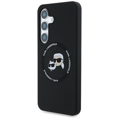 MagSafe Case for Samsung Galaxy S25 S931, Karl Lagerfeld, Silicone Double Heads, Black