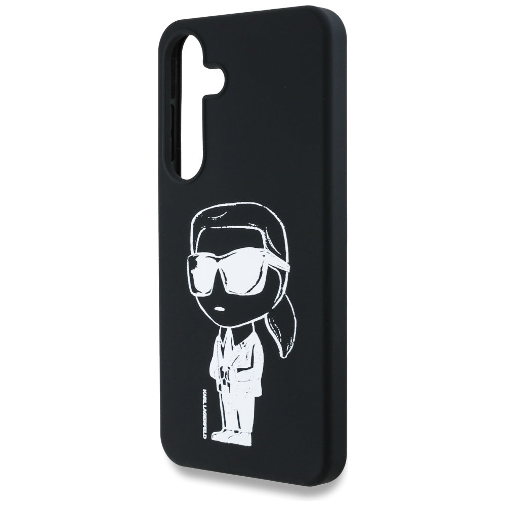Θήκη MagSafe για Samsung Galaxy S25 S931, Karl Lagerfeld, Silicone Graffiti, Μαύρη