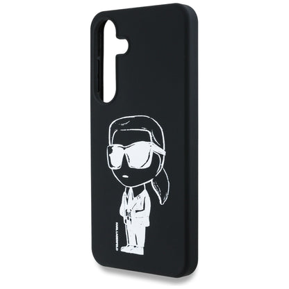 Θήκη MagSafe για Samsung Galaxy S25 S931, Karl Lagerfeld, Silicone Graffiti, Μαύρη