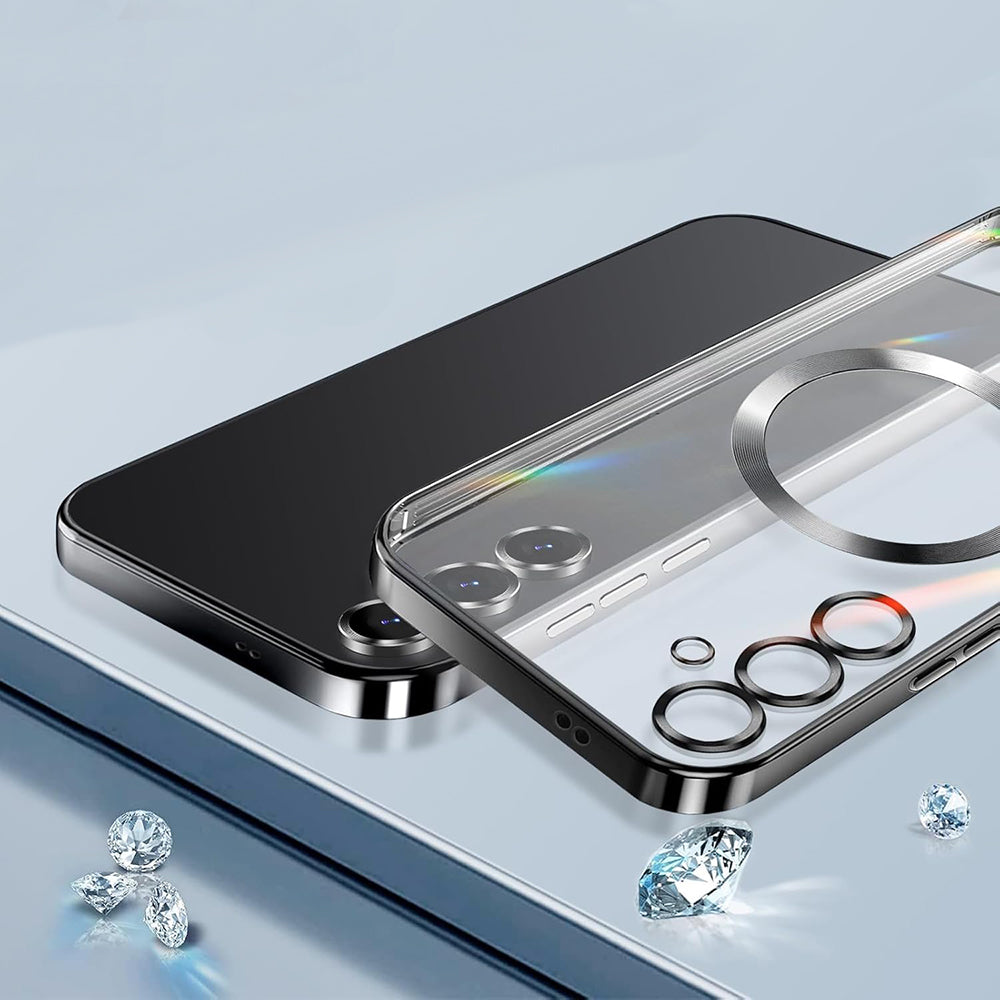 Θήκη MagSafe για Samsung Galaxy S25 S931, Techsuit, Luxury Crystal, Σκούρο Πράσινο