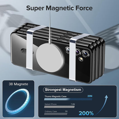 Θήκη MagSafe για Samsung Galaxy S25 S931, Techsuit, Luxury Crystal, Σκούρο Πράσινο