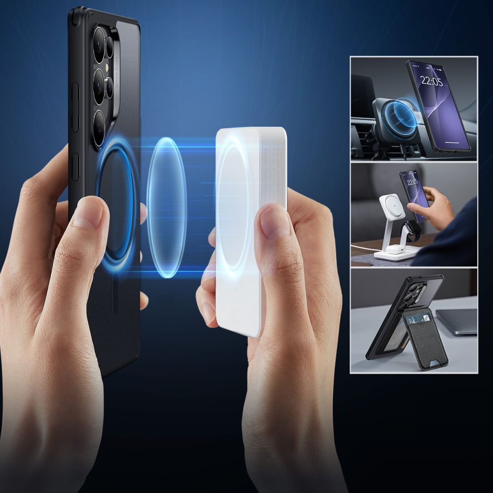 MagSafe Case for Samsung Galaxy S25 Ultra S938, ESR, Classic Hybrid, Satin Black