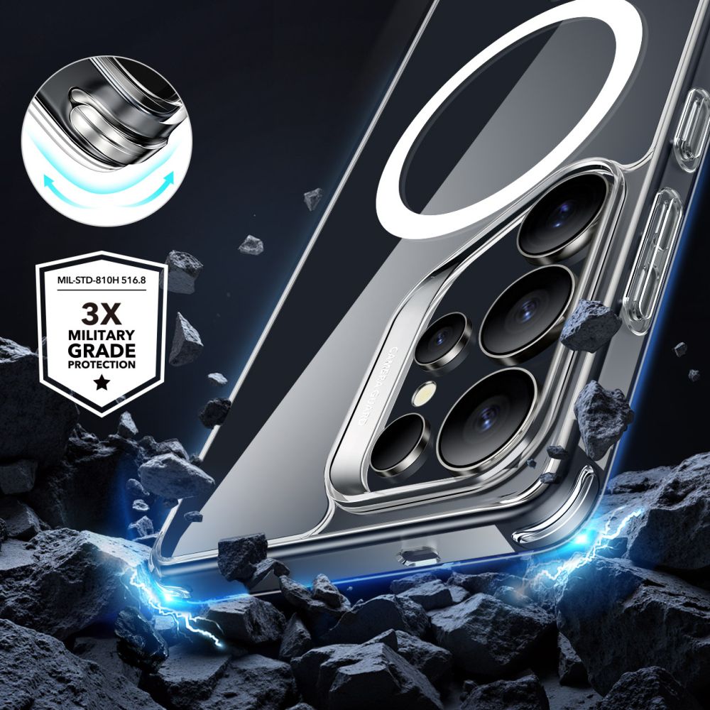 MagSafe Case for Samsung Galaxy S25 Ultra S938, ESR, Classic Hybrid, Transparent