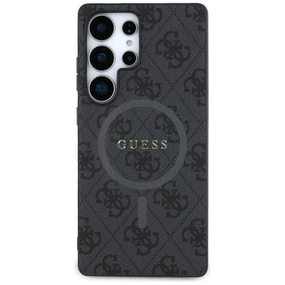 MagSafe Case for Samsung Galaxy S25 Ultra S938, Guess, 4G Ring Classic Logo, Black