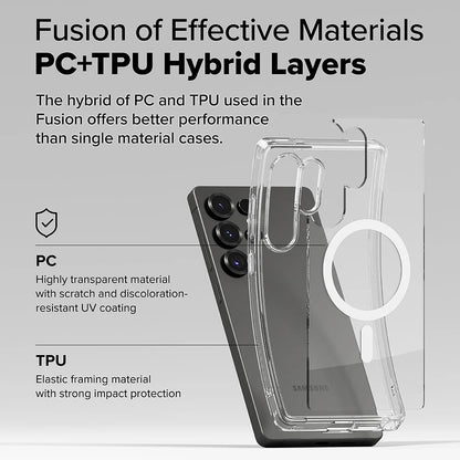 MagSafe Case for Samsung Galaxy S25 Ultra S938, Ringke, Fusion, Matte Transparent