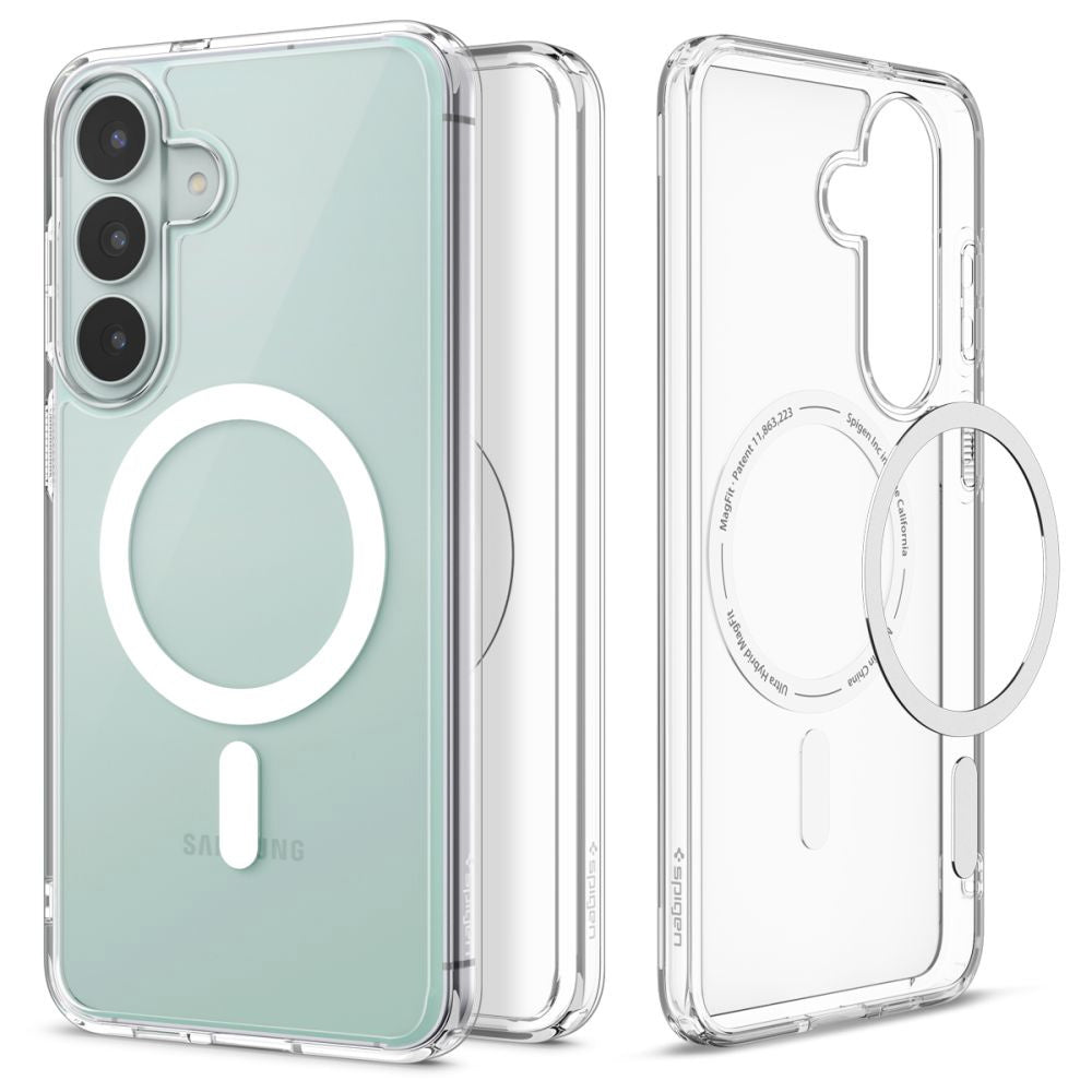 MagSafe Case for Samsung Galaxy S26 FE S741, Spigen, Ultra Hybrid, Clear White ACS11636